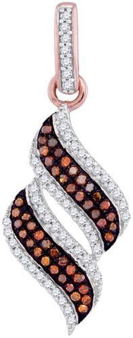 10KT Rose Gold 0.33CTW-Diamond MICRO-PAVE PENDANT