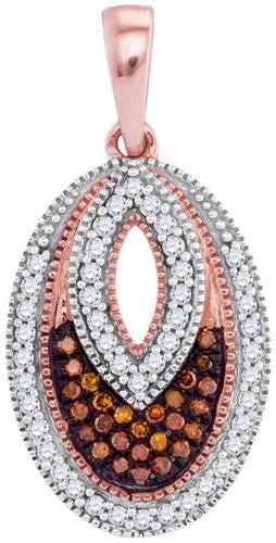 10KT Rose Gold 0.20CTW-Diamond MICRO-PAVE PENDANT