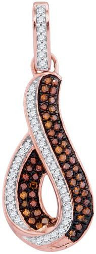 10KT Rose Gold 0.25CTW-Diamond MICRO-PAVE PENDANT