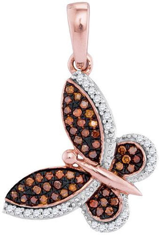 10KT Rose Gold 0.20CTW-Diamond MICRO-PAVE PENDANT