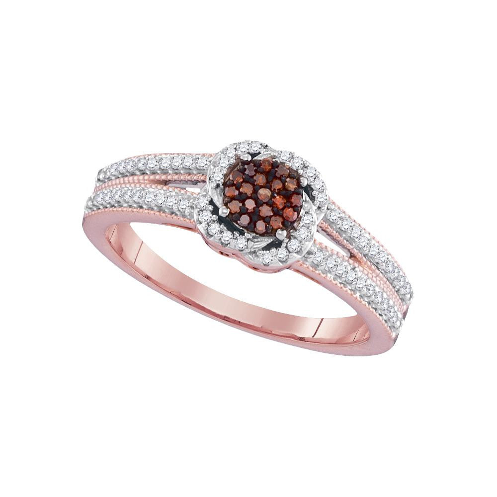 1-4CTW-Diamond RED MICRO-PAVE RING