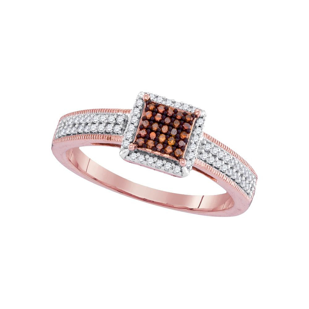 1-4CTW-Diamond RED MICRO-PAVE RING