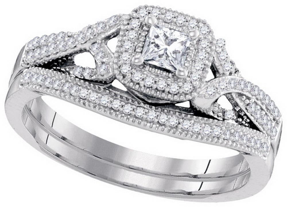 3-8CTW-Diamond 1-6CT-CPR BRIDAL SET