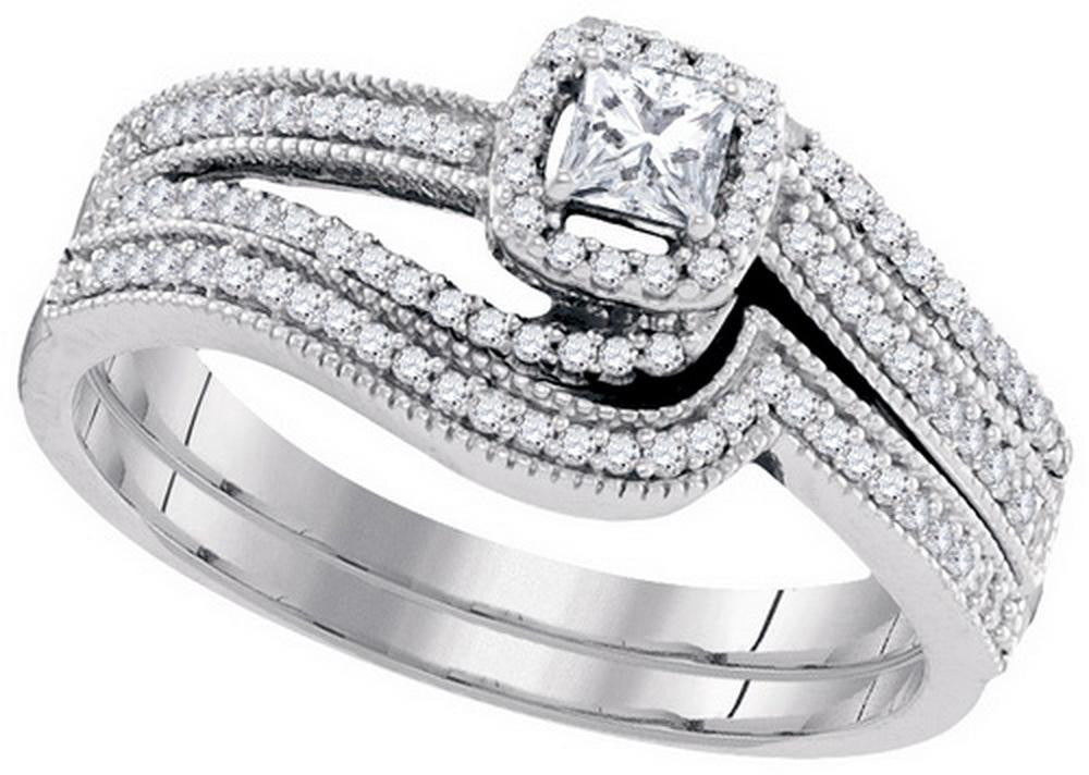 3-8CTW-Diamond 1-6CT-CPR BRIDAL SET