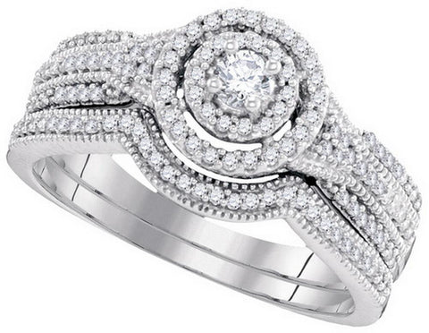 1-2CTW-Diamond 1-10CT-CRD BRIDAL SET