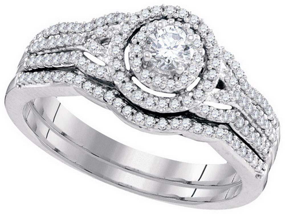 1-2CTW-Diamond 1-6CT-CRD BRIDAL SET