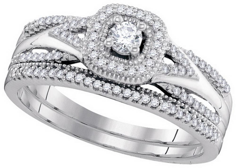 1-3CTW-Diamond 1-10CT-CRD BRIDAL SET