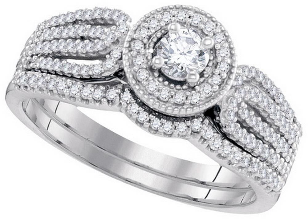 1-2CTW-Diamond 1-6CT-CRD BRIDAL SET