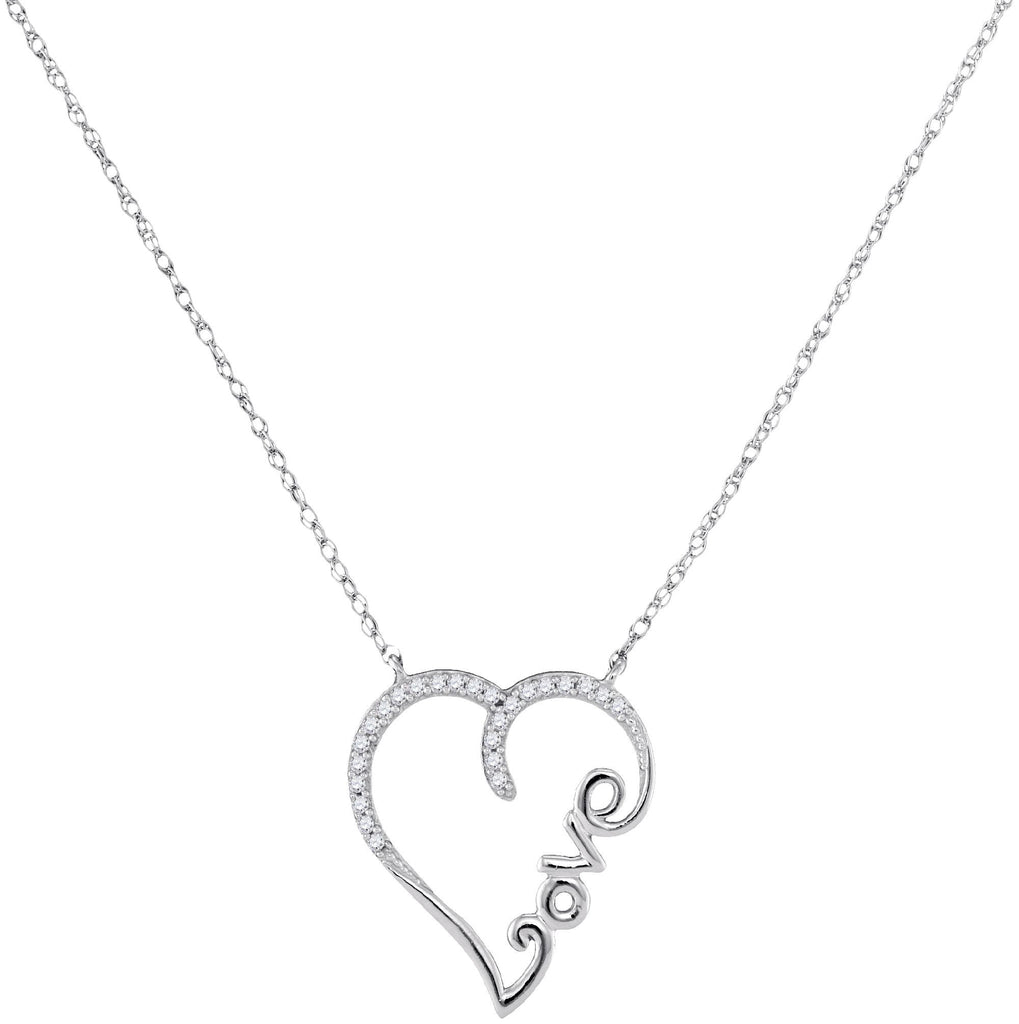 1-12CTW-Diamond HEART NECKLACE