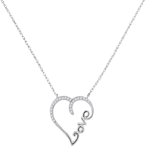 1-12CTW-Diamond HEART NECKLACE