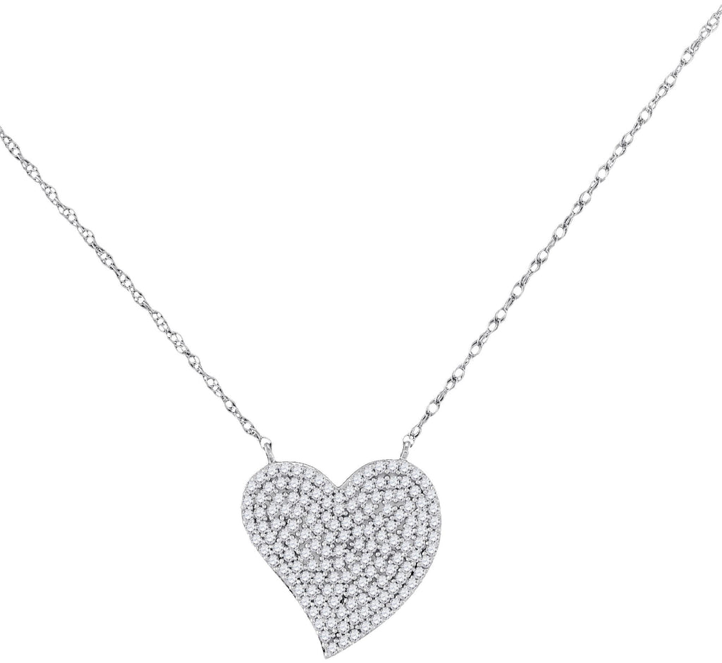 1-3CTW-Diamond HEART NECKLACE