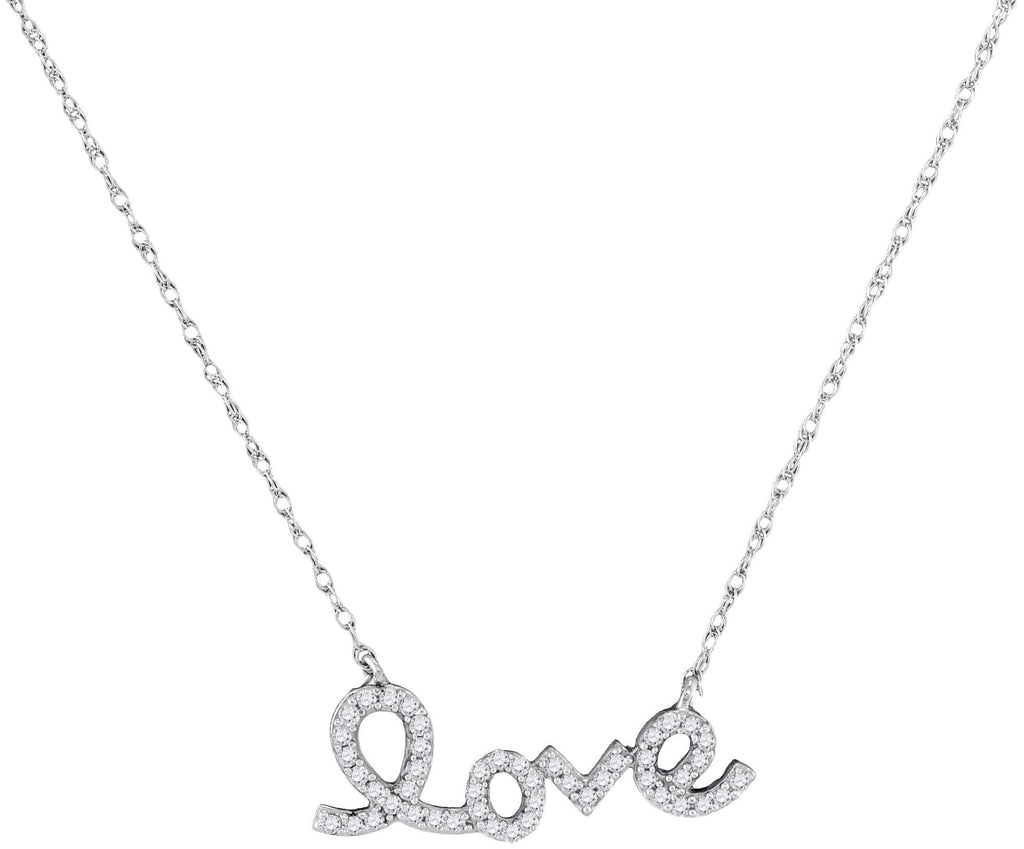 1-6CTW-Diamond LOVE NECKLACE