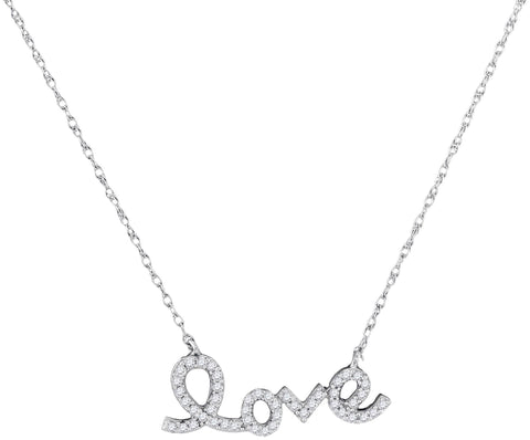 1-6CTW-Diamond LOVE NECKLACE