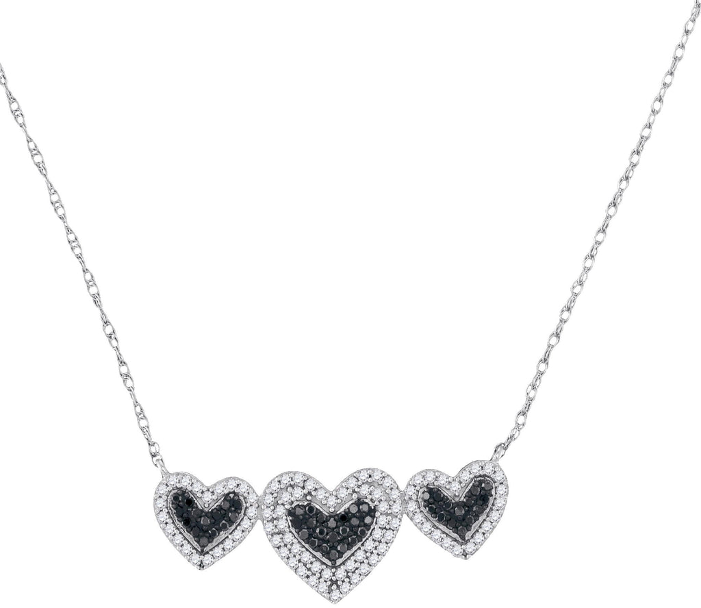 3-8CTW-Diamond FASHION BLACK NECKLACE