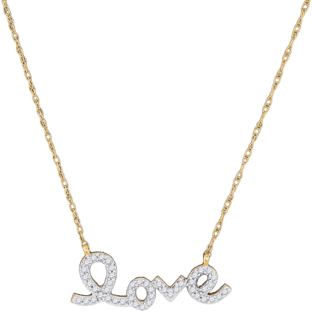 1-6CTW-Diamond LOVE NECKLACE