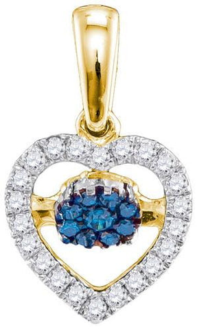 10K Yellow-gold 0.15CTW-Diamond FASHION PENDANT