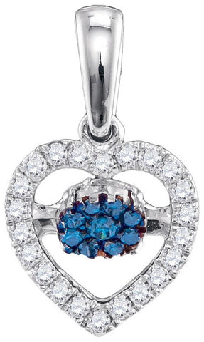 1-6CTW-Diamond BLUE  PENDANT