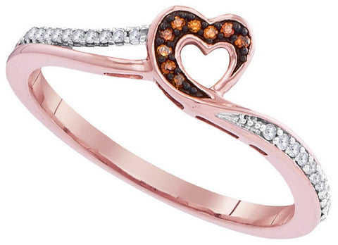 1-10CTW-Diamond RED MICRO-PAVE HEART RING