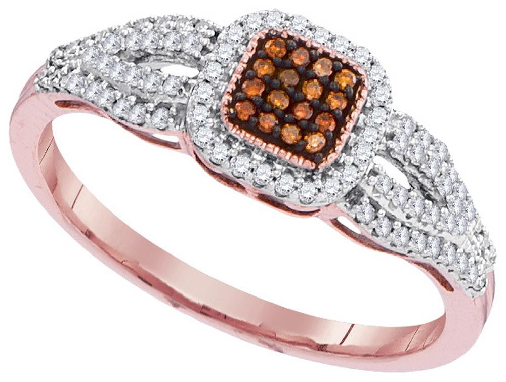 1-4CTW-Diamond RED MICRO-PAVE RING