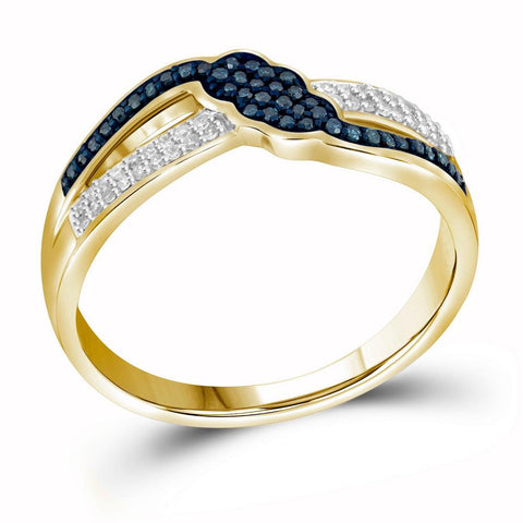 1-5CTW-Diamond FASHION BLUE RING