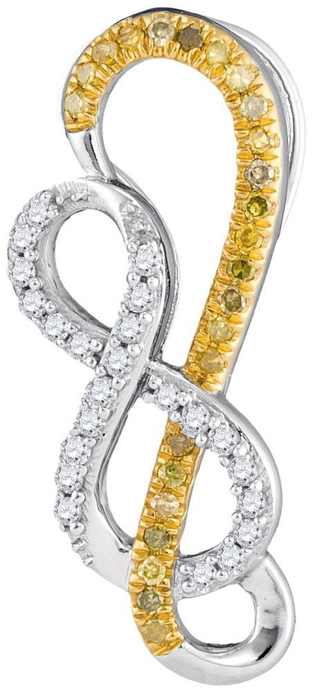 1-6CTW-Diamond MICRO-PAVE YELLOW PENDANT