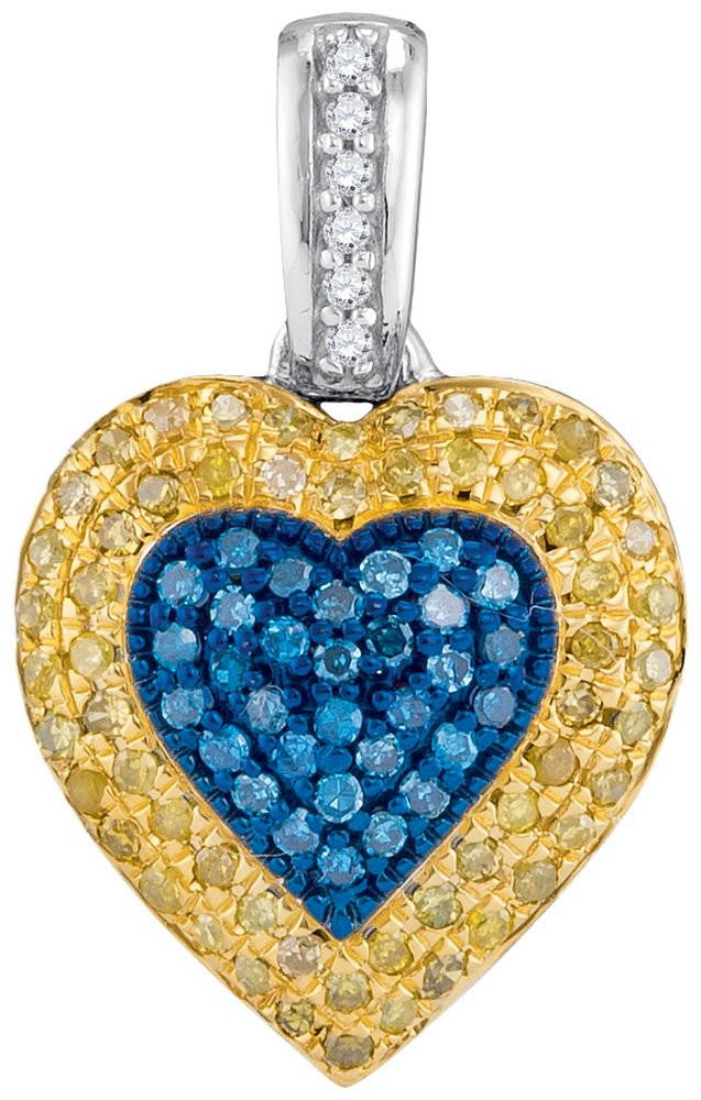 1-4CTW-Diamond MICRO-PAVE HEART PENDANT