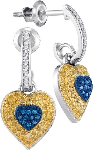 1-3CTW-Diamond MICRO-PAVE HEART EARRING