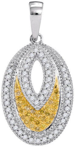 1-5CTW-Diamond MICRO-PAVE YELLOW PENDANT