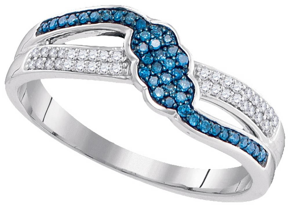 1-5CTW-Diamond BLUE  RING