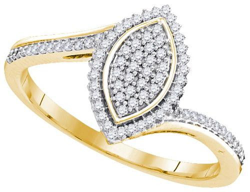 10K Yellow-gold 0.20CTW-Diamond MICRO-PAVE RING