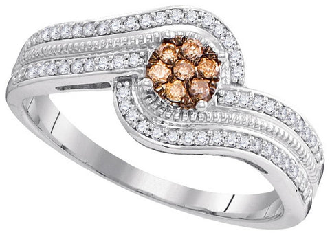 1-4CTW-Diamond MICRO-PAVE BROWN RING