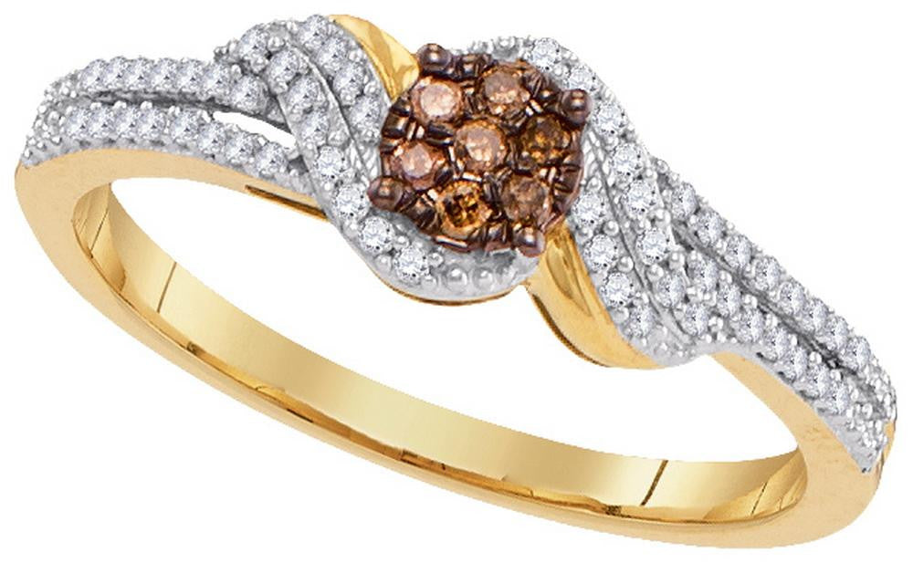 1-5CTW-Diamond MICRO-PAVE BROWN RING