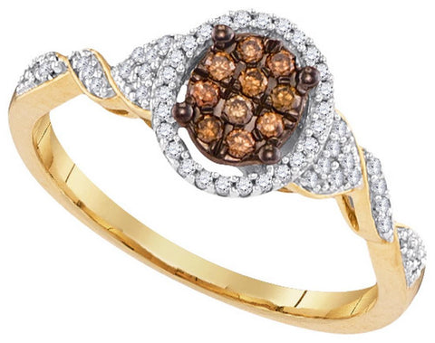 1-4CTW-Diamond MICRO-PAVE BROWN RING