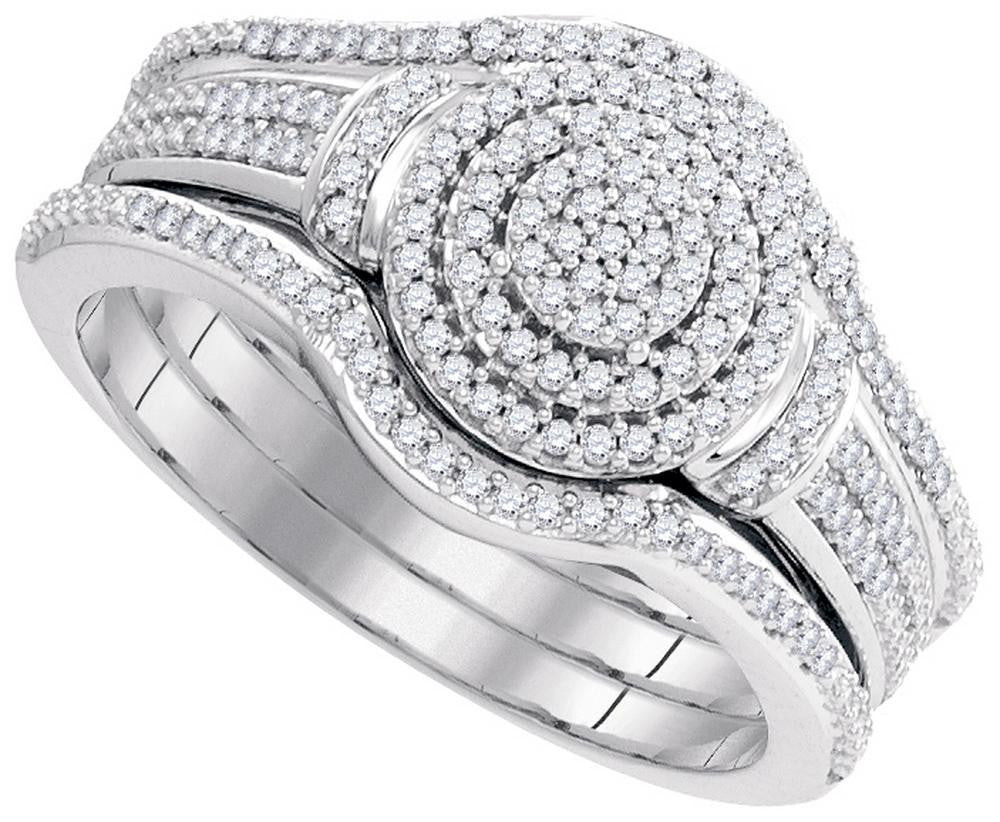 1-3CTW-Diamond MICRO-PAVE BRIDAL SET