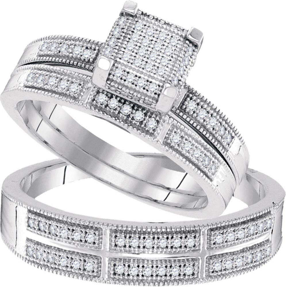 1-3CT-Diamond FASHION TRIO SET