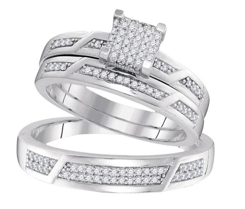 1-3CT-Diamond FASHION TRIO SET