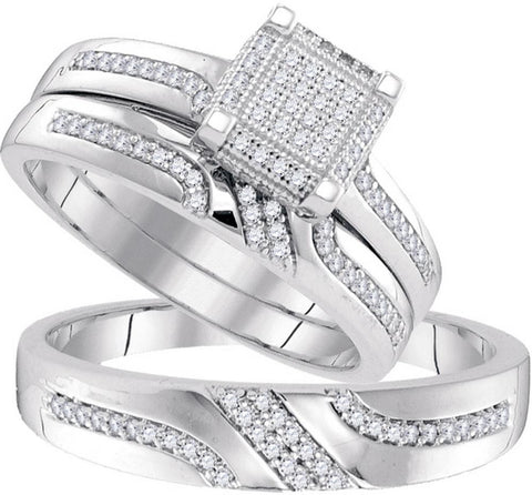 1-3CT-Diamond FASHION TRIO SET