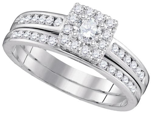 14KT White Gold 0.66CTW-Diamond 0.20CT-CRD BRIAL SET